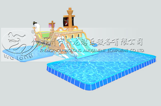 充氣水滑梯_充氣水上樂園,海盜主題水樂園_支架游泳池_充氣游泳池_支架水池_動漫水世界_鄭州市臥龍游樂設備有限公司